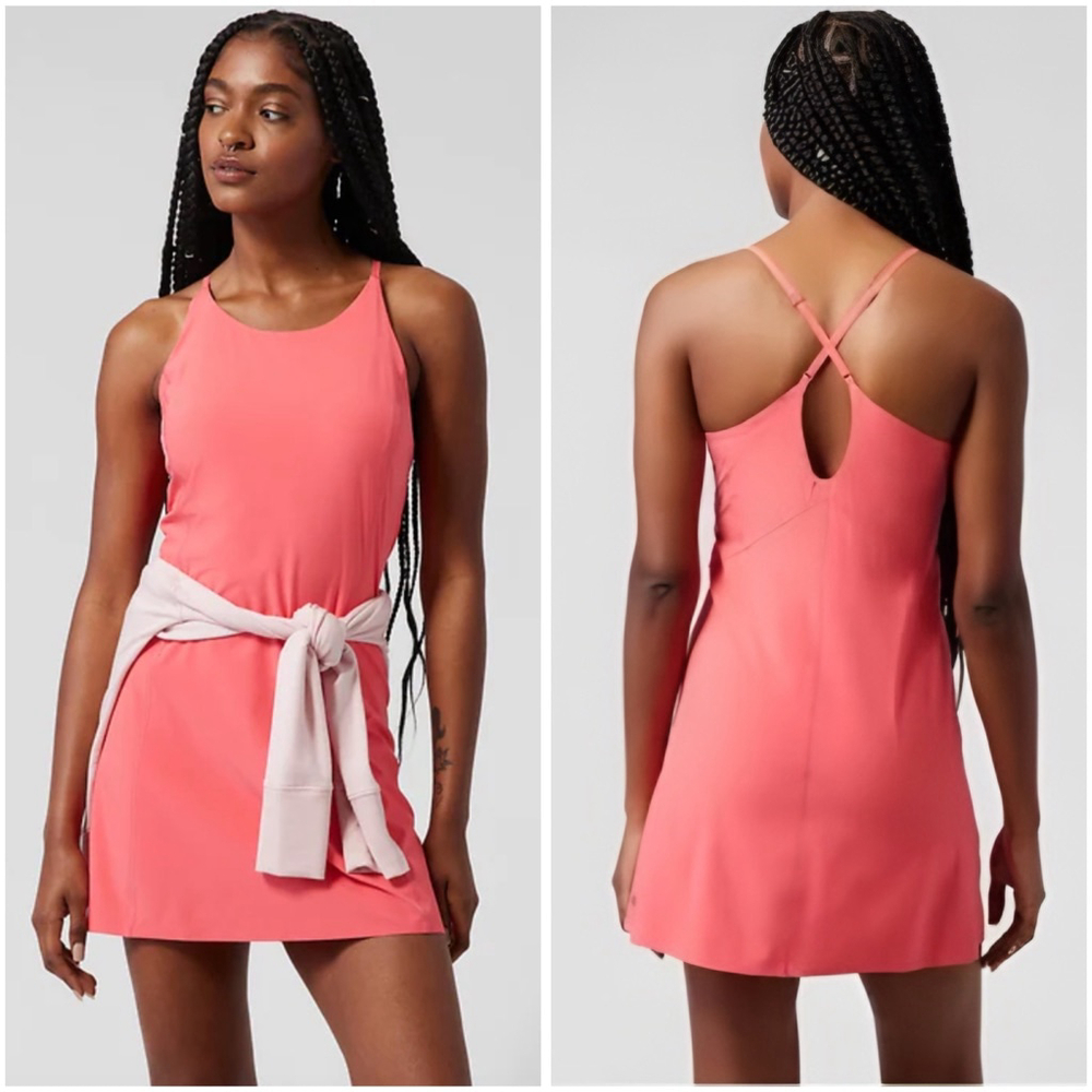 Athleta Infinity Active Mini Dress Women’s Size Small Petal Pink Built-in Shorts